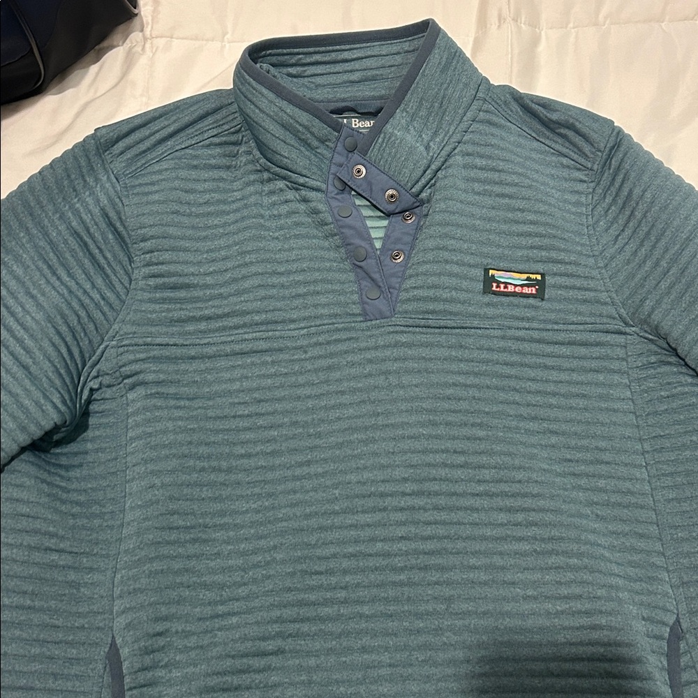 L.L. Bean Blue Striped Pullover